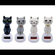Pileli Store Güneş Enerjili Solar Sallanan Kedi 1 Adet