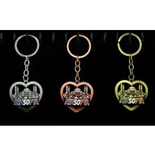 Pileli Store Metal Ayasofya Anahtarlık Kalp Tasarımlı