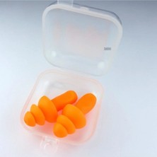 Ery Turuncu Silikon Kulak Tıpası Ses Gürültü Yüzme Uyku Tıpa Şeffaf Kutusunda Su Geçirmez Tıkaç