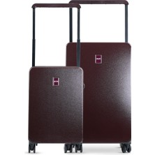 GROUND Ametis 2'li Valiz Seti Orta-Kabin Geniş Çekçekli Mor - 10737