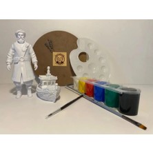 Şeker Ofisi Piri Reis ve Gemi Boyama Seti - Gemi Figürü 6 Renk Akrilik Boya ve Fırça Dahil Çocuk Aktivite Hobi Seti