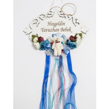 Güven Ahşap Lazer Kesim Bebek Odası Süsü Kapı Süsü Ayıcıklı Isme Özel