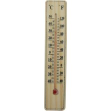 Pileli Store Ahşap Oda Sıcaklığı Sıcaklık Ölçümü Termometresi Küçük Boy