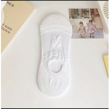 Trendy Chic Fiyonk Detaylı Tül Babet Çorap