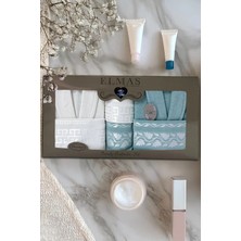 6 Parça Ekonomik Çift Kişilik Bornoz Seti | Çeyizlik Banyo Seti