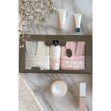 6 Parça Ekonomik Çift Kişilik Bornoz Seti | Çeyizlik Banyo Seti