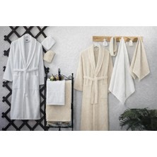 15 Parça Kadife Premium Bornoz Seti | Çift Kişilik Çeyizlik Banyo Seti