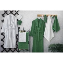 15 Parça Kadife Premium Bornoz Seti | Çift Kişilik Çeyizlik Banyo Seti