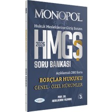 Monopol Yayınları Hmgs Borçlar Hukuku Genel – Özel Hükümler Soru Bankası 3. Baskı 2026