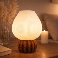 Modern Masa Lambası | 3D Baskı Dekoratif Abajur | E27 Uyumlu Şık Gece Lambası - Baskı Dekoratif Masa Lambası-Modern Gece Lambası Ortam Aydınlatma Komodin Lambası