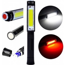 Eco Port Ps-Q5 Pilli Mıknatıslı Cob LED Çalışma Tamir Kırmızı Işık El Feneri