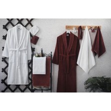 15 Parça Kadife Premium Bornoz Seti | Çift Kişilik Çeyizlik Banyo Seti