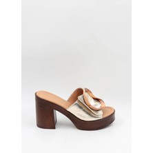 Kriste Bell Kristebell Ithal Kadın Topuklu Toka Detaylı Terlik K262 - 2039 Y