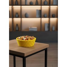 Pileli Store Yuvarlak Çerezlik Sarı Şık Tasarım ve Kompakt Boyut