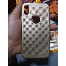 iPhone x / Xs Uyumlu Silikon Kılıf Delikli Gold 2 Adet