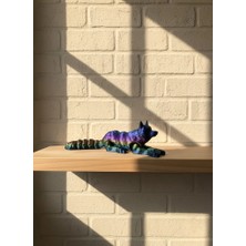 Pileli Store Hareketli Kurt Rainbow Dekoratif Esnek Figür 10X24 cm