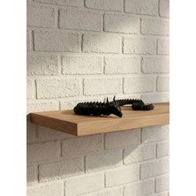 Pileli Store Siyah Hareketli Ejderha Figürü Esnek Gövdeli Dekoratif Tasarım 60 cm