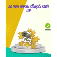 Pileli Store Dekoratif Yıldız LED Aydınlatma 20 Ledli 5 Metre Günışığı