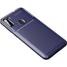 Eco Port Samsung Galaxy A11 Kılıf Auto Focus Karbon Kapak - Lacivert