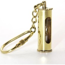 Pileli Store Pirinç Kum Saati Anahtarlık Model 3