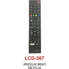 EkoAlışverişDünyam Arçelik - Beko 3D Smart  Netflix Tv Kumandası - LCD 567