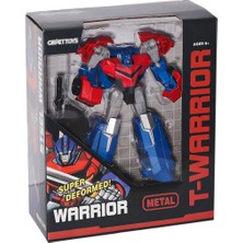 Pileli Store LJ1652 Metal Gövdeli Dönüşebilen Robot -Gepettoys