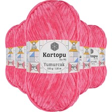 MiraLive 5 Adet Yumurcak Kadife El Örgü Ipi Pembe K798