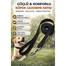 Vi Caro Köpek Gezdirme Kayışı Güçlü Metal Karabina Dayanıklı Konforlu Tasma Kayışı 4 Metre