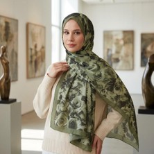 Revam Collection Desenli Pamuk Soft Şal Ilham Serisi Yeşil