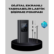 İlk El Grup Taşınabilir 80W Kablosuz Lastik Şişirme Pompası Dijital Ekranlı