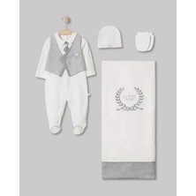 Lenna Baby Kravatlı Erkek Bebek 4'lü Hastane Çıkışı Hediyelik