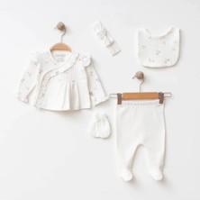 Lenna Baby Jakarlı Fırfırlı 5'li Set %100 Pamuk