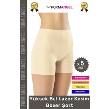 Carlburn #korse Iz Göstermeyen Lazer Kesim Toparlayıcı Şekillendirici Rahat Yüksek Bel Boxer Korse - 5 Adet