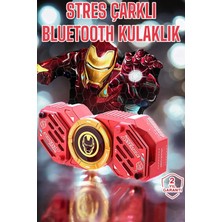 İlk El Grup Stres Çarklı Bluetooth Kulaklık Kablosuz Kırmızı Yüksek Ses Kaliteli