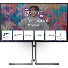 Aoc U27U3CV 27\" 60 Hz 4 Ms 4K Pivot IPS Adaptive Sync Monitör