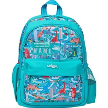 Smiggle Maceracı Junior Karakter Sırt Çantası – Yeşil, 3 Bölmeli, Çift Suluk Cepli