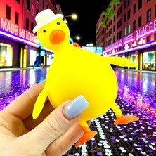 Kuzey Oyuncak 1ADET Yüksek Kalite Pofuduk Yumuşak Sukuşi Ördek Sarı Sukuşi Ördek Bastır Bırak Uzat Oyuncak Sarı Ördek