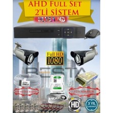 Alpotekno 2Mp Ahd 1080P Gece Görüşlü 2 Kameralı Güvenlik Sistemi ( 500GB HDD )