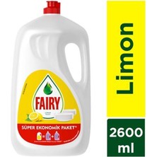 4 Adet Fairy Limon Kokulu Elde Yıkama Süper Ekonomik Paket 2.6 L