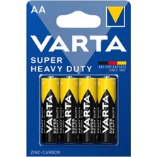 4 Adet Varta Super Heavy Duty Aa Kalem Pil 4'lü Paket (Çinko)