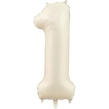 Party Express 34" Folyo Rakam 76CM "1" Krem / Cream
