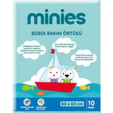 5 Adet Minies Bebek Bakım Örtüsü 10 Adet 60 x 60 cm