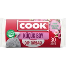 3 Adet Cook Küçük Çöp Torbası Bahar Çiçekleri 30 Adet