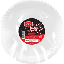 4 Adet Roll-Up Party Dreams Karton Tabak Beyaz 25'li 22 cm