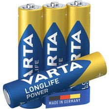 3 Adet Varta Longlife Power Aaa Ince Kalem Pil 4'lü Paket (Alkalin)