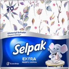 3 Adet Selpak Extra Desenli Peçete 20'li