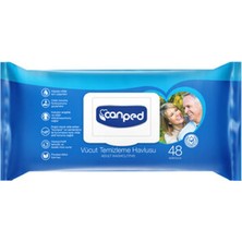 1 Adet Canped Vücut Temizleme Havlusu 22 x 25 cm 48'li