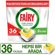 2 Adet Fairy Hepsi Bir Arada Limon Kokulu 36'lı 486 G