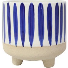 4 Adet Gardenzone Desenli Seramik Saksı 19X19X19CM