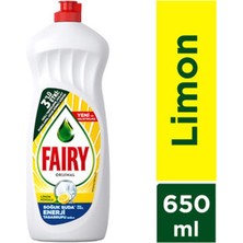 1 Adet Fairy Sıvı Bulaşık Deterjanı Limon 650 ml